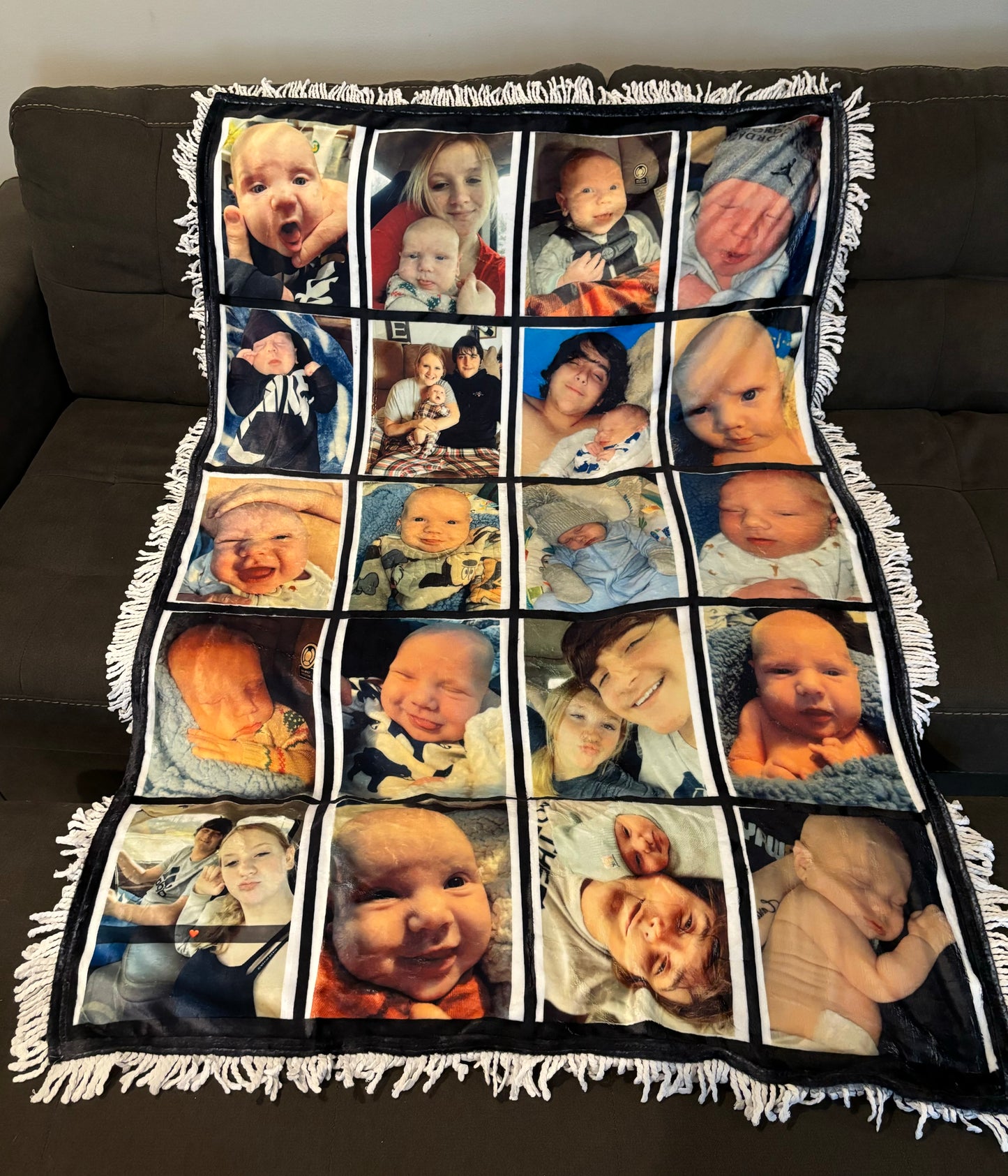 Picture collage blanket