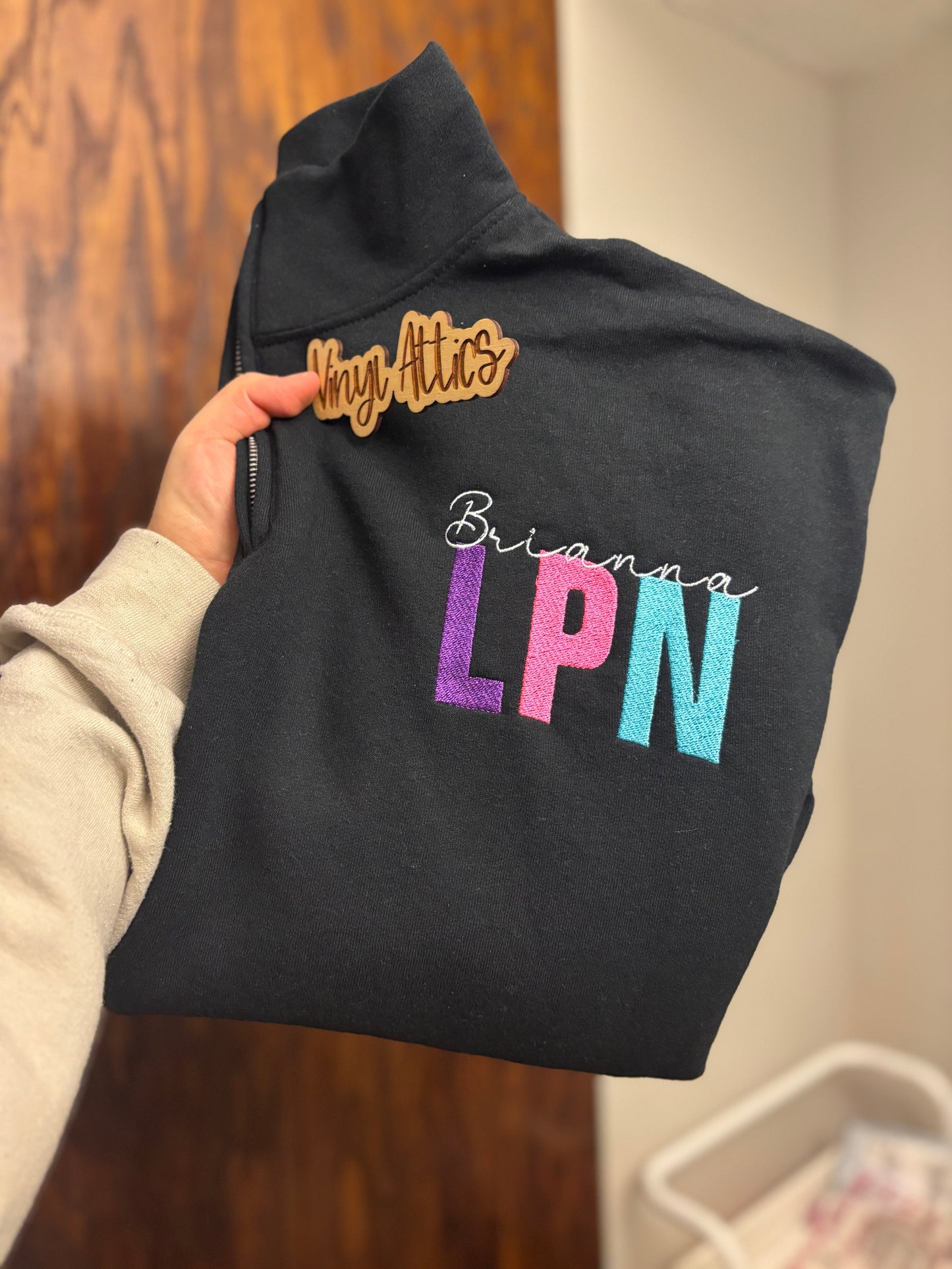 Custom nurse quarter zip sweatshirt