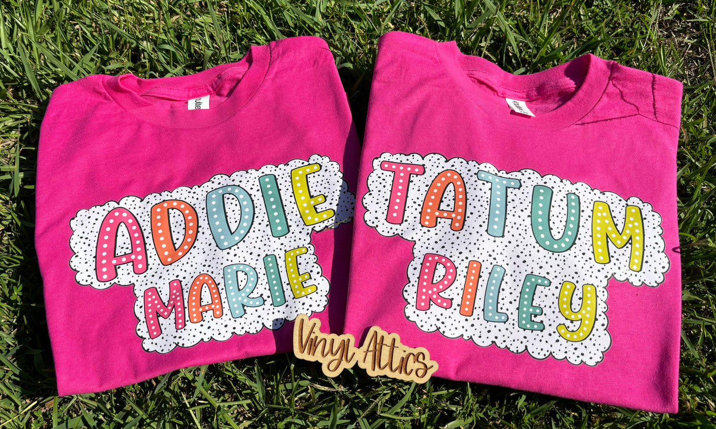 Custom Dalmatian kids tee