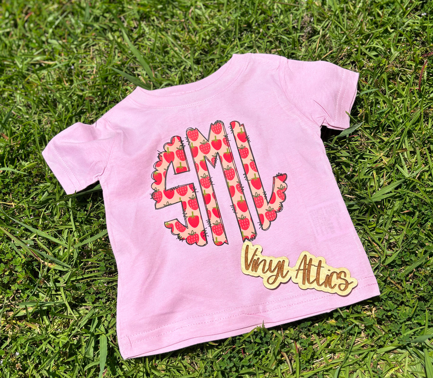 Monogrammed kids tee
