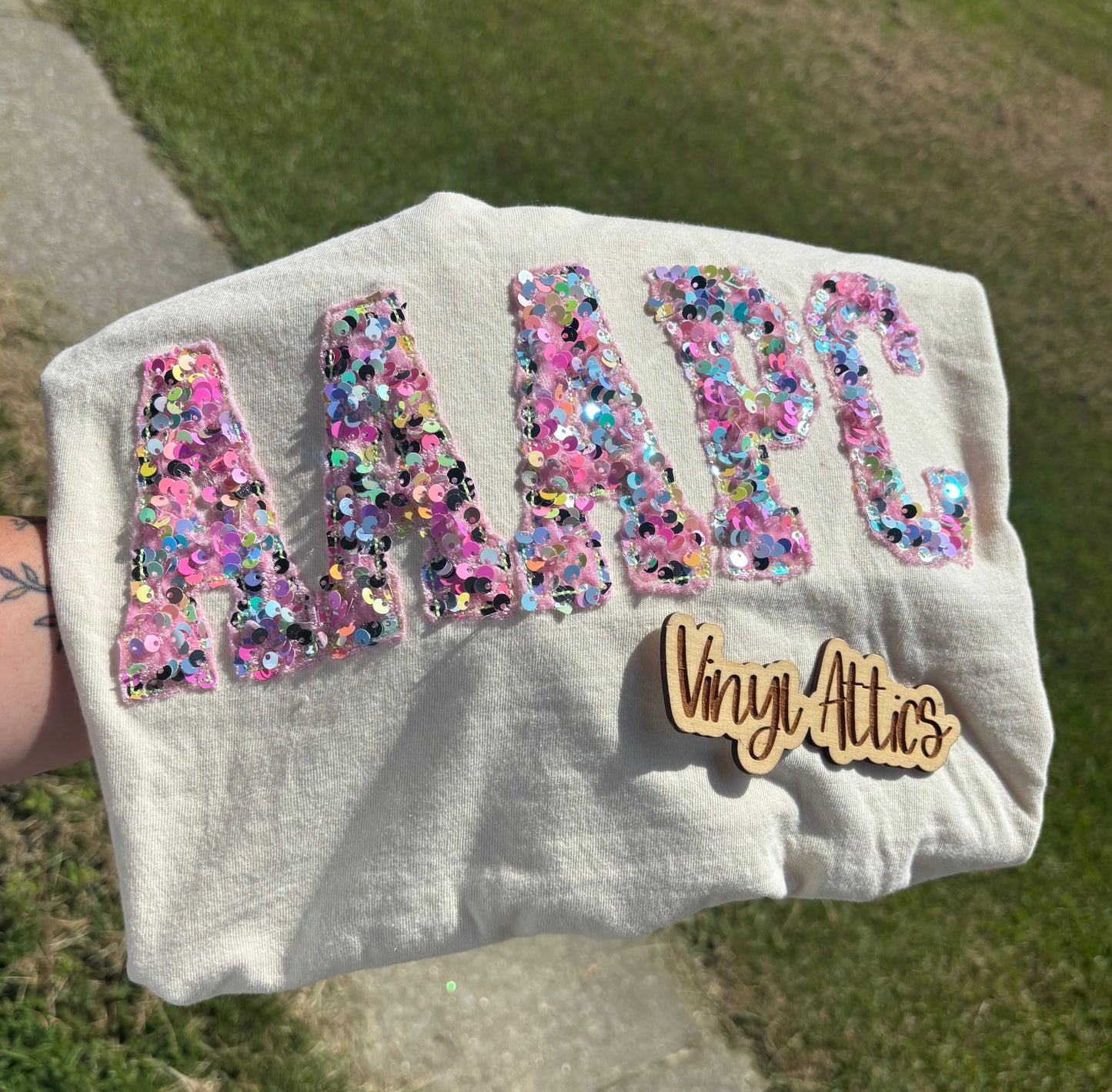 Sequin custom tshirt