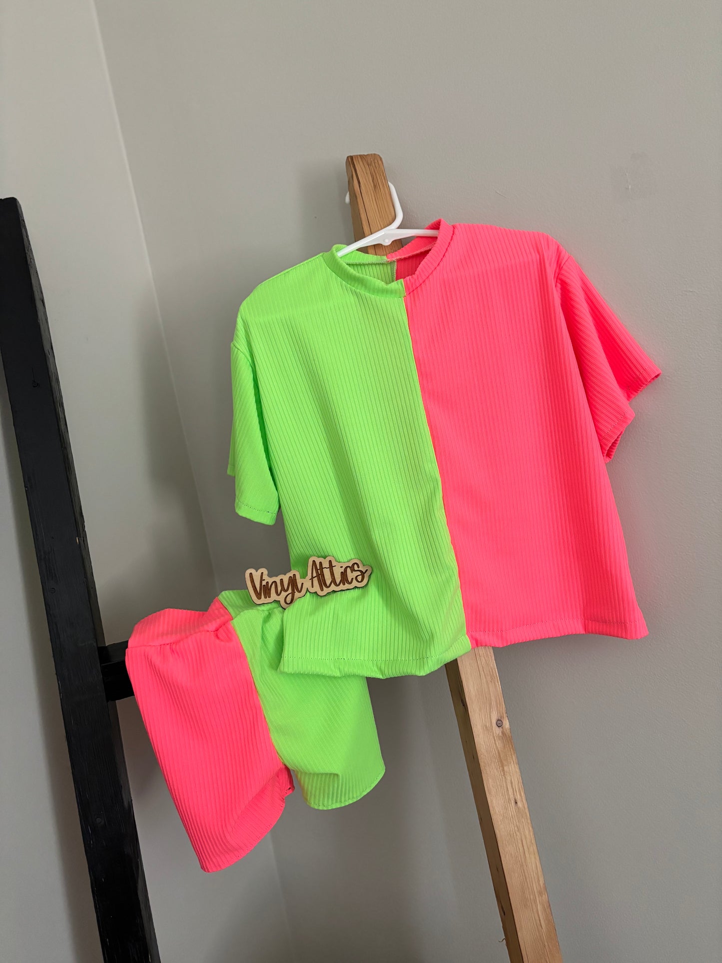 Kids neon biker set