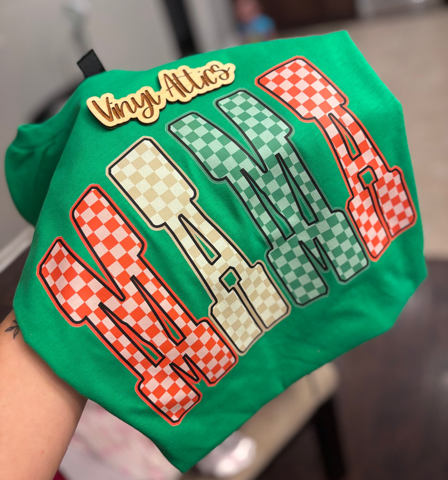 Christmas checkered mama