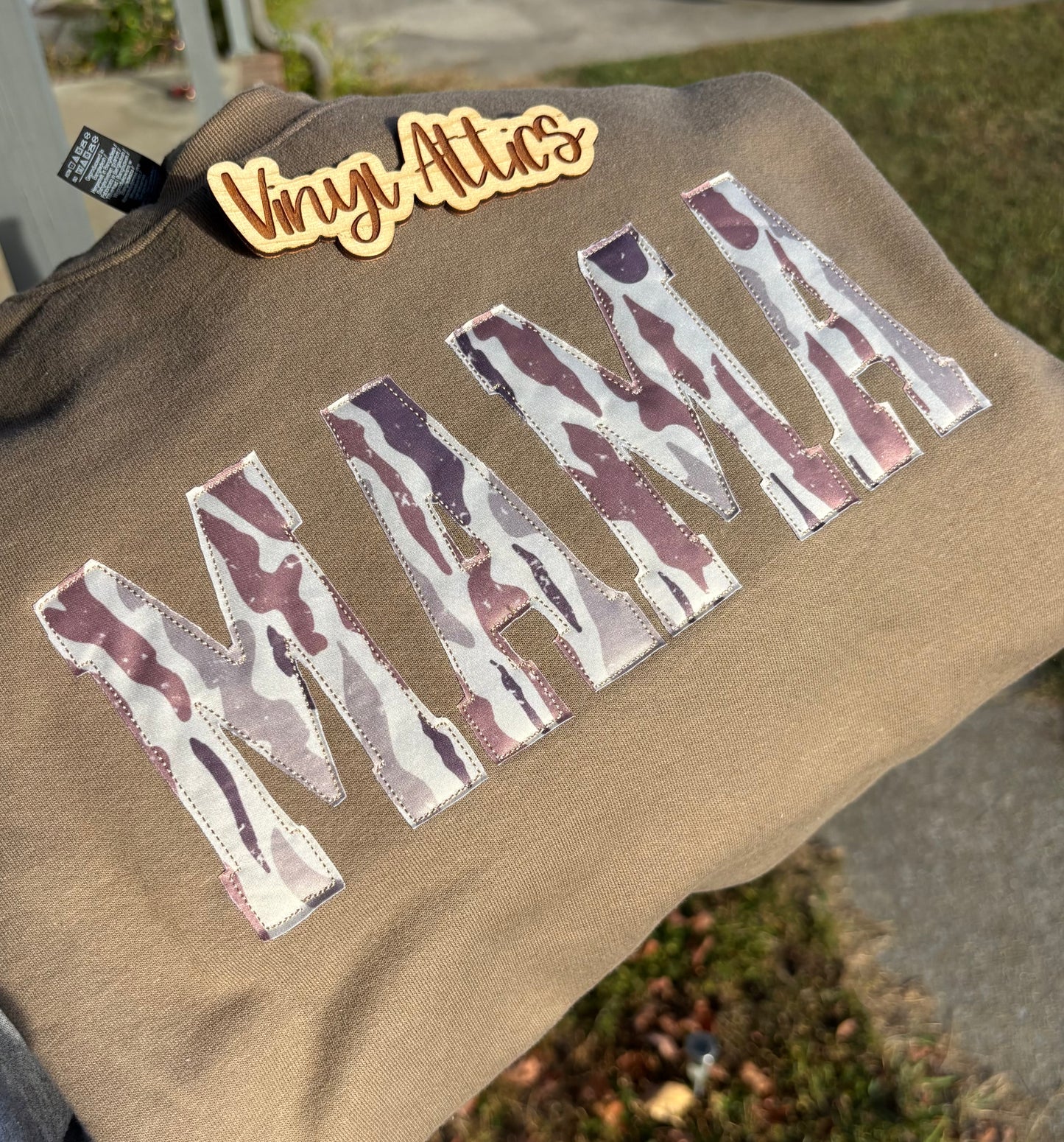 CUSTOM camo embroidered sweatshirt