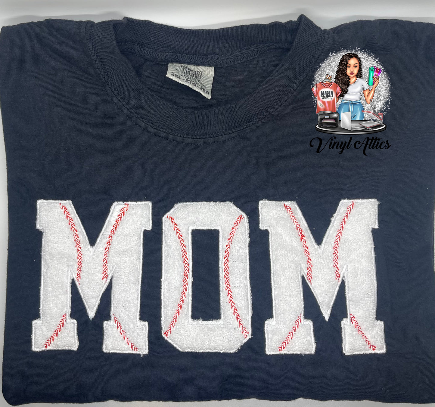 Baseball Mom embroidered tee