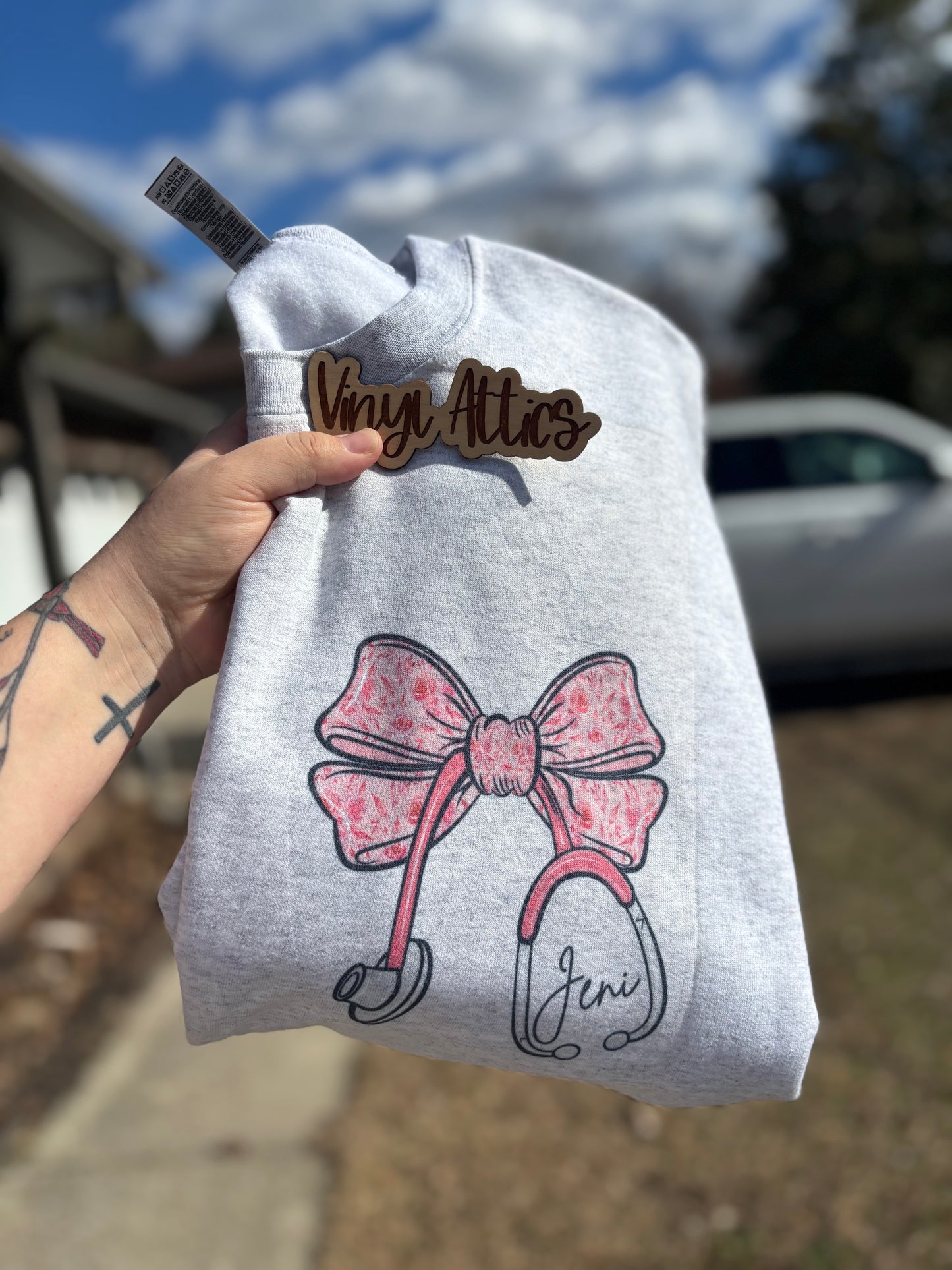 Custom nurse bow shirt