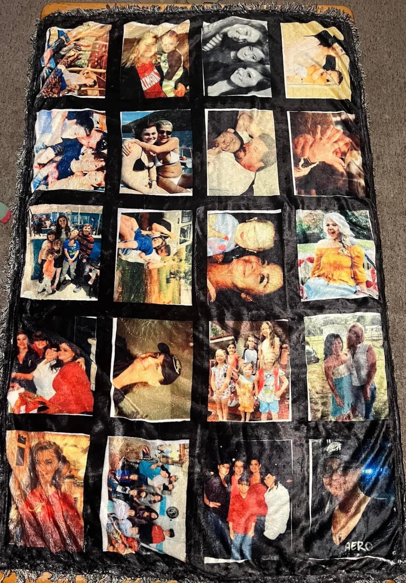 Picture collage blanket