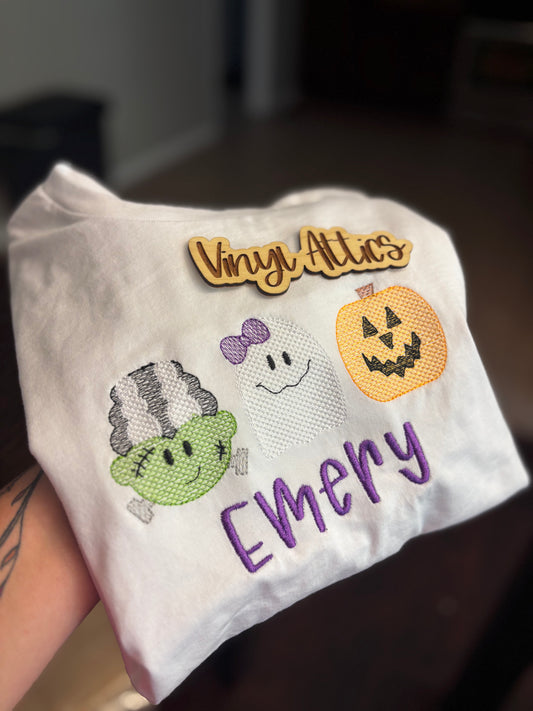 Monster custom embroidered shirt