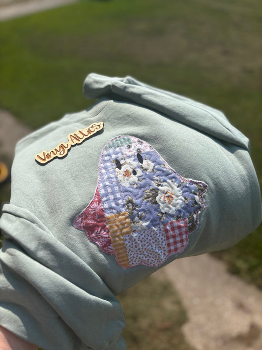 Quilted Ghosty embroidered sweatshirt