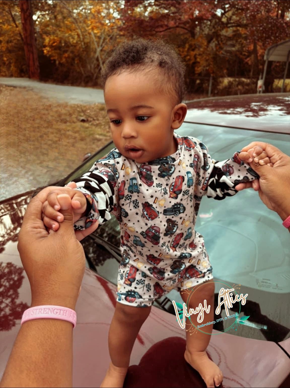 Car long sleeve romper