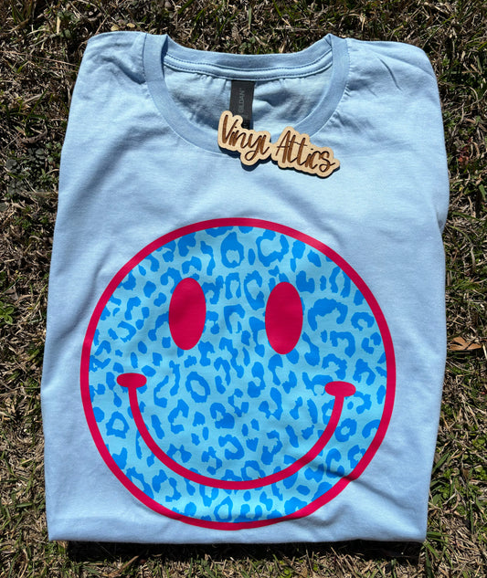 Electric blue Smiley tee