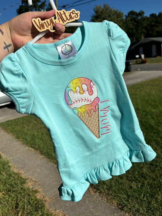 Girlie drip ruffle shirt