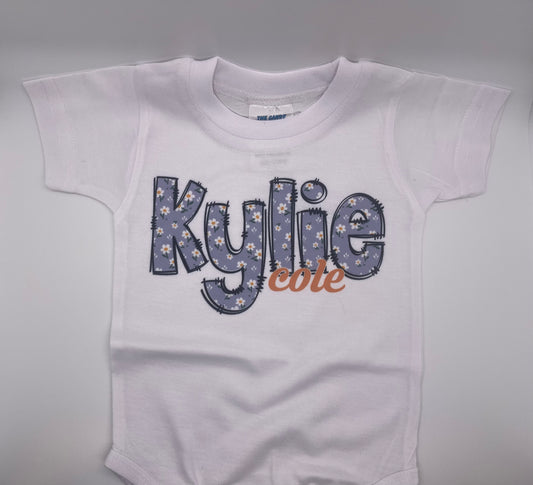 Retro name kids tee