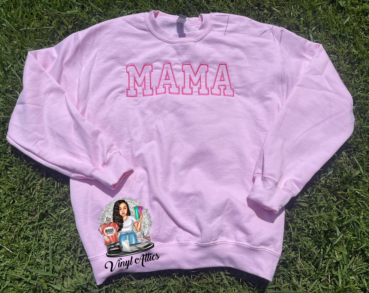 Pink Mama embroidered sweatshirt