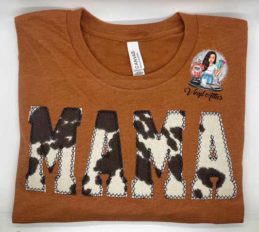 Embroidered Cowhide Mama