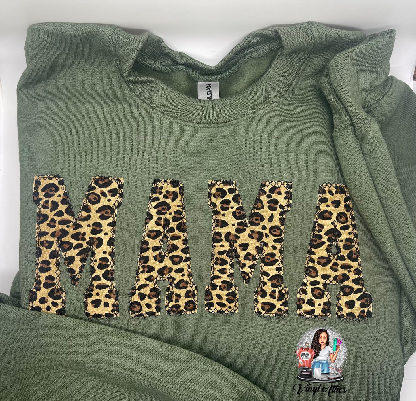 Leopard Mama embroidered sweatshirt